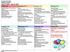 Weekly Calendar 7 15