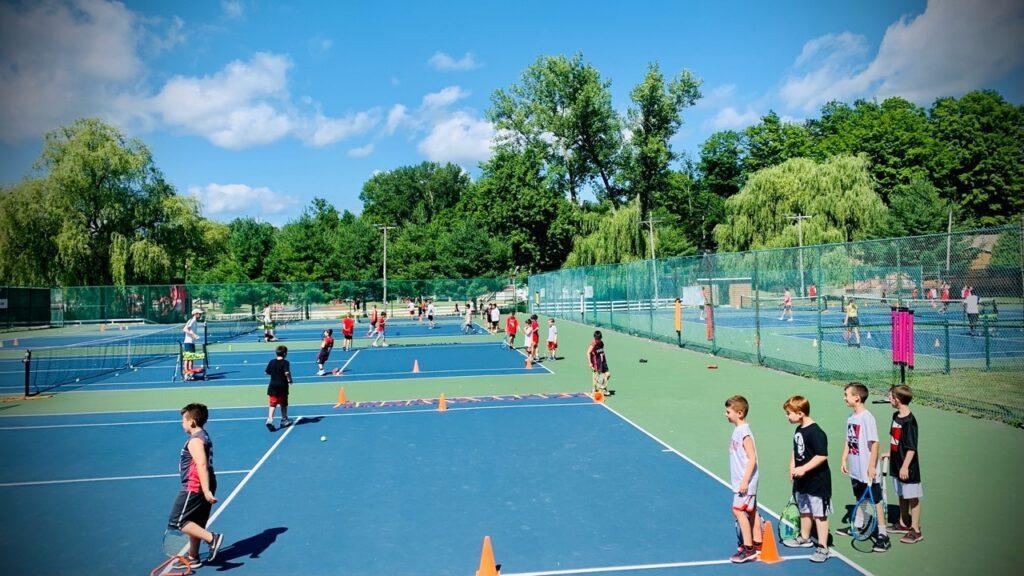 tennis courts at camp pontiac 1