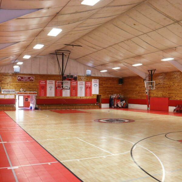 Indoor basketball gymnasium