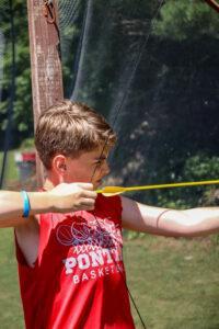 Archery Program Camper at Camp Pontiac
